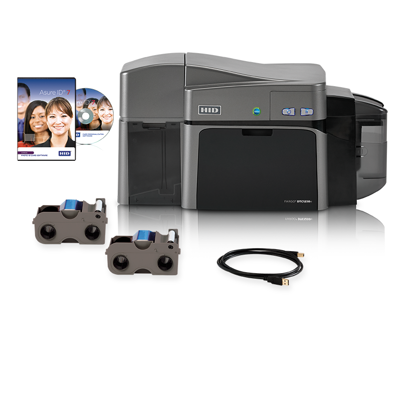 HID Fargo DTC1250 ID-Card Printer Dual-Sided