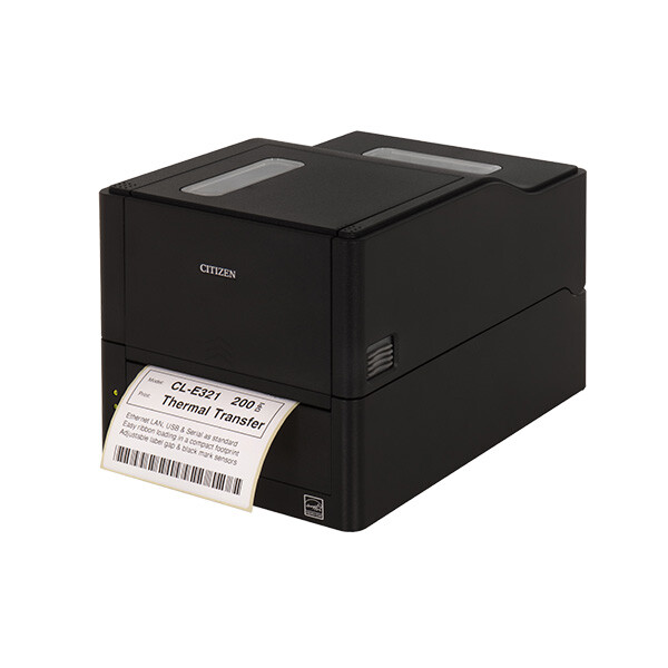 [CLE321XEBXXX] Citizen CL-E321 Printer | USB, LAN, Serial | Black | EN Plug