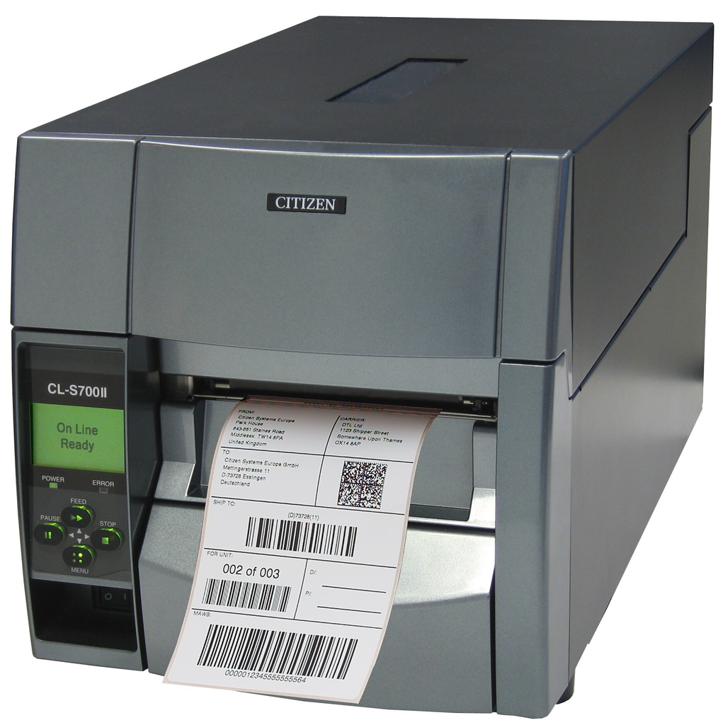 Citizen CL-S700II TT Printer | USB,Parallel,Serial | Grey | EN Plug