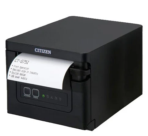 [CTS751XNEBX] Citizen CT-S751 | Receipt Printer (USB), (Black Case)
